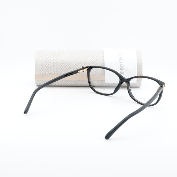 Jimmy Choo JC308 0DXF 00 Square 54mm Eyeglasses - Shiny Black/Gold - Picture 5 of 10